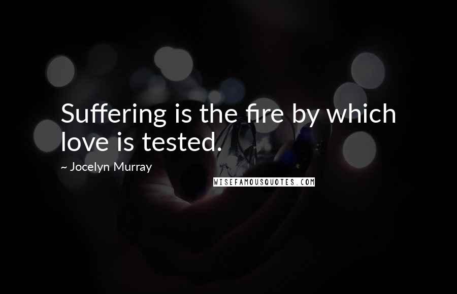 Jocelyn Murray Quotes: Suffering is the fire by which love is tested.