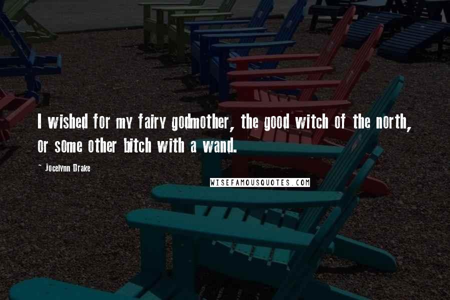 Jocelynn Drake Quotes: I wished for my fairy godmother, the good witch of the north, or some other bitch with a wand.