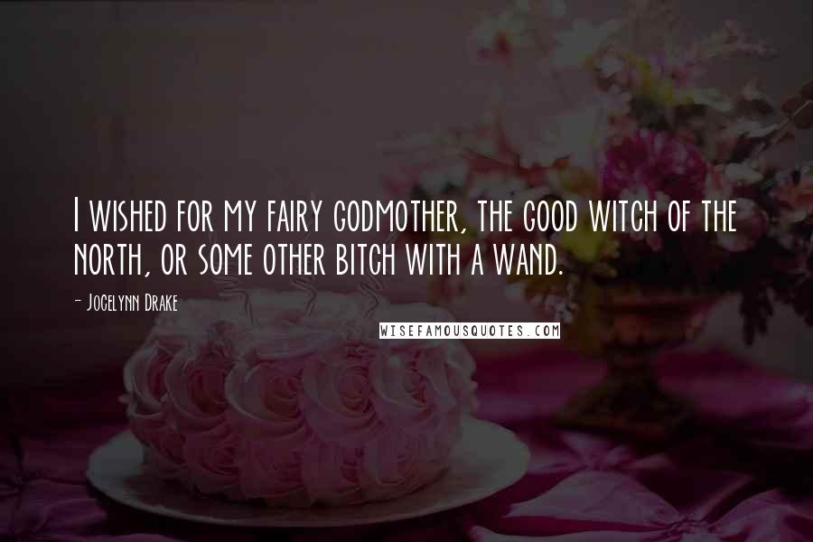 Jocelynn Drake Quotes: I wished for my fairy godmother, the good witch of the north, or some other bitch with a wand.
