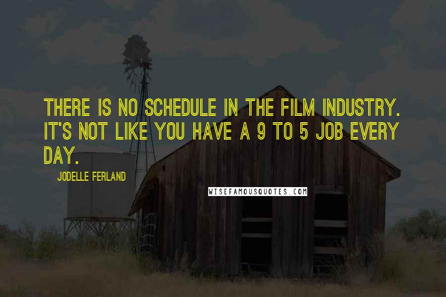 Jodelle Ferland Quotes: There is no schedule in the film industry. It's not like you have a 9 to 5 job every day.