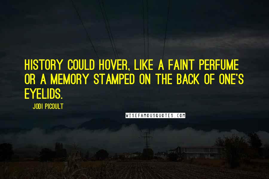 Jodi Picoult Quotes: History could hover, like a faint perfume or a memory stamped on the back of one's eyelids.