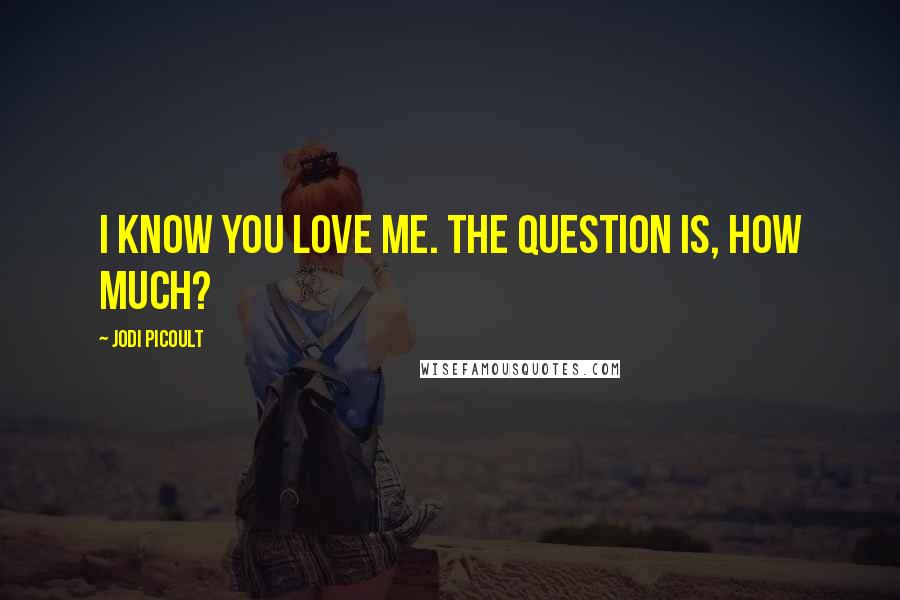 Jodi Picoult Quotes: I know you love me. The question is, how much?