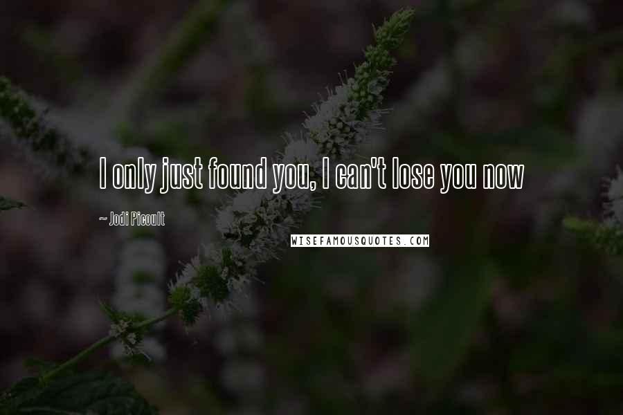 Jodi Picoult Quotes: I only just found you, I can't lose you now