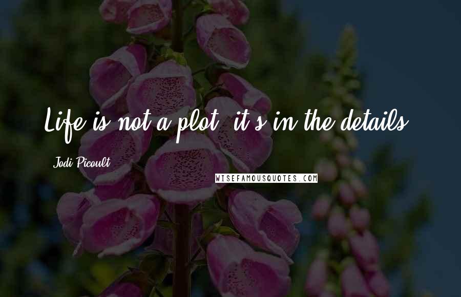Jodi Picoult Quotes: Life is not a plot; it's in the details.