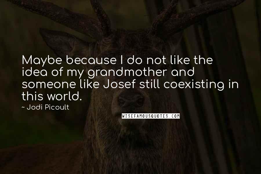 Jodi Picoult Quotes: Maybe because I do not like the idea of my grandmother and someone like Josef still coexisting in this world.
