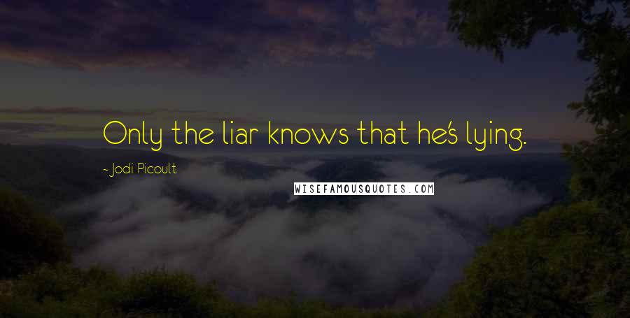 Jodi Picoult Quotes: Only the liar knows that he's lying.