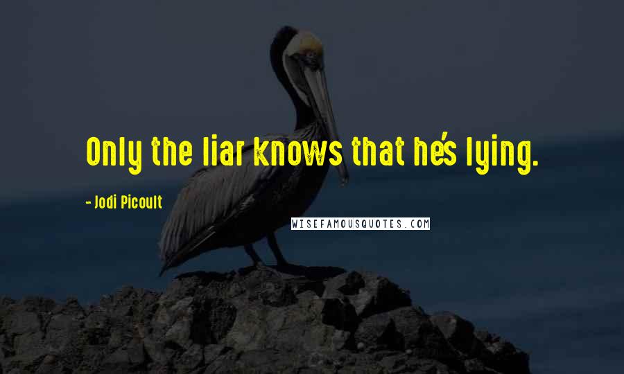 Jodi Picoult Quotes: Only the liar knows that he's lying.