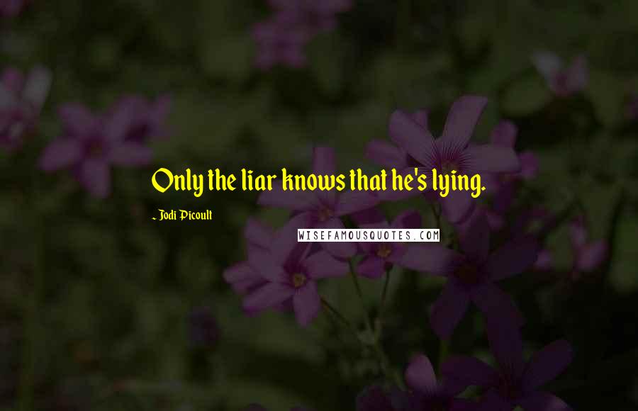 Jodi Picoult Quotes: Only the liar knows that he's lying.