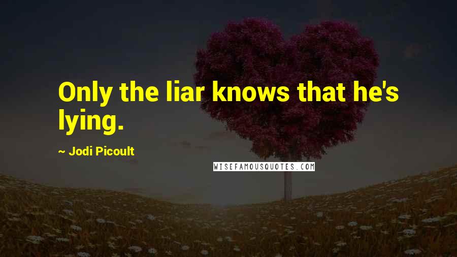 Jodi Picoult Quotes: Only the liar knows that he's lying.