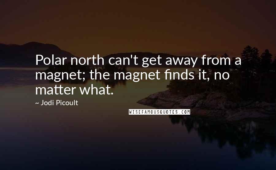 Jodi Picoult Quotes: Polar north can't get away from a magnet; the magnet finds it, no matter what.