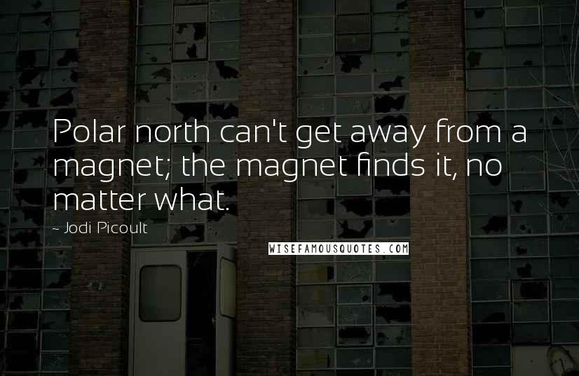 Jodi Picoult Quotes: Polar north can't get away from a magnet; the magnet finds it, no matter what.