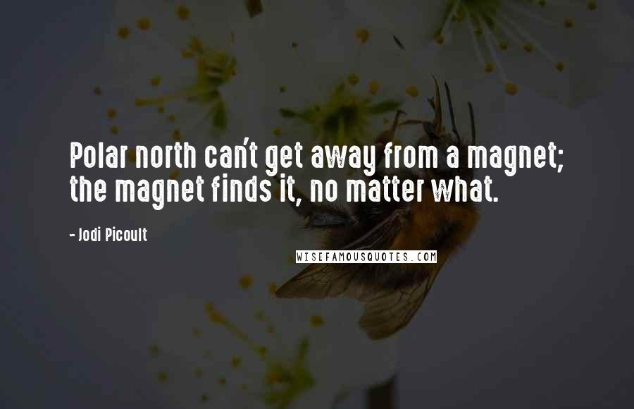 Jodi Picoult Quotes: Polar north can't get away from a magnet; the magnet finds it, no matter what.