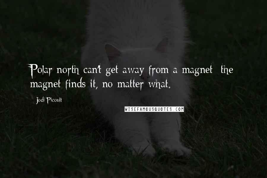 Jodi Picoult Quotes: Polar north can't get away from a magnet; the magnet finds it, no matter what.