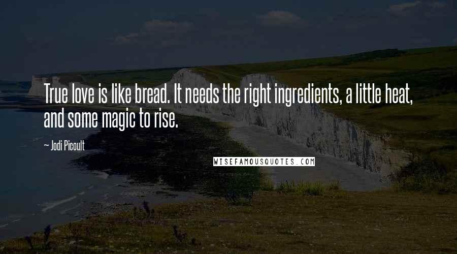 Jodi Picoult Quotes: True love is like bread. It needs the right ingredients, a little heat, and some magic to rise.