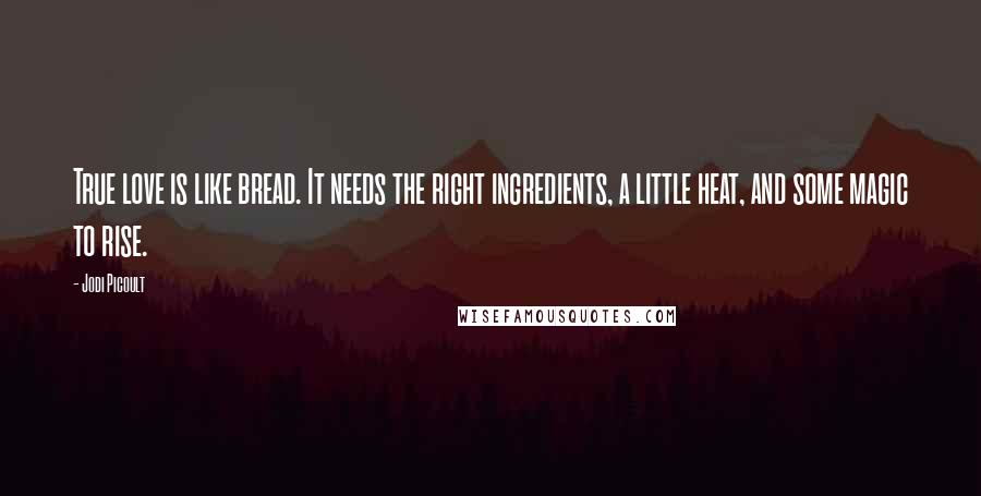 Jodi Picoult Quotes: True love is like bread. It needs the right ingredients, a little heat, and some magic to rise.