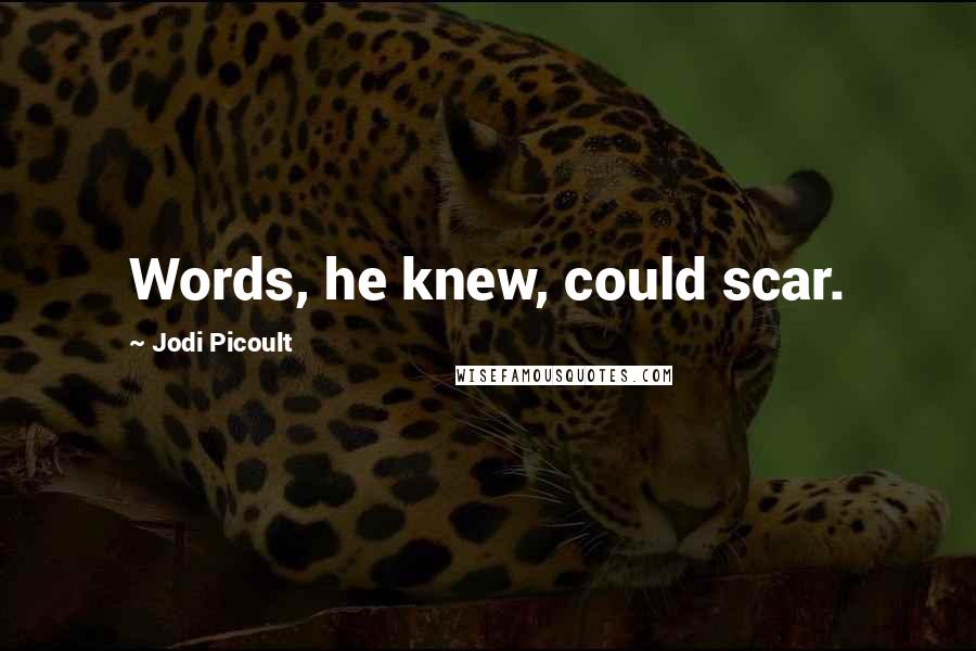 Jodi Picoult Quotes: Words, he knew, could scar.