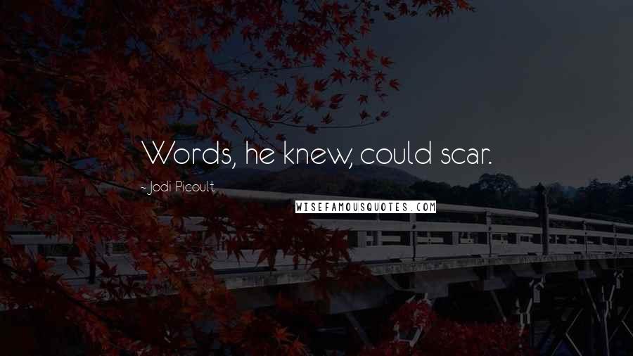 Jodi Picoult Quotes: Words, he knew, could scar.