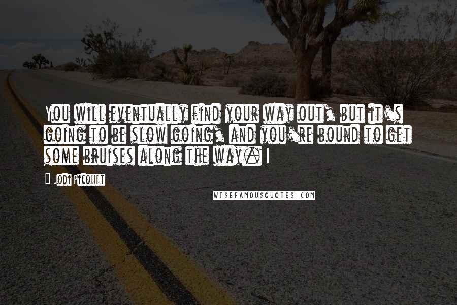 Jodi Picoult Quotes: You will eventually find your way out, but it's going to be slow going, and you're bound to get some bruises along the way. I