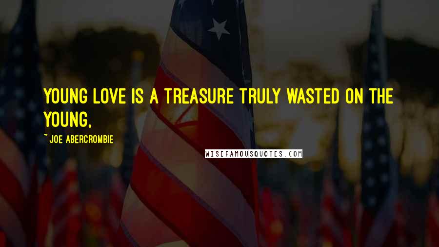 Joe Abercrombie Quotes: Young love is a treasure truly wasted on the young,