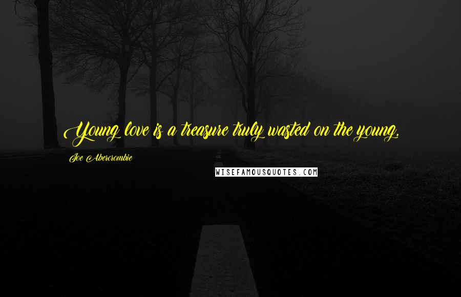 Joe Abercrombie Quotes: Young love is a treasure truly wasted on the young,
