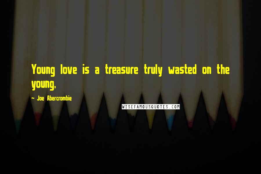 Joe Abercrombie Quotes: Young love is a treasure truly wasted on the young,