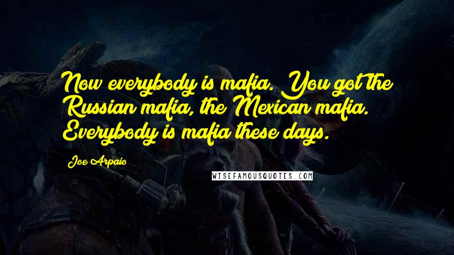 Joe Arpaio Quotes: Now everybody is mafia. You got the Russian mafia, the Mexican mafia. Everybody is mafia these days.