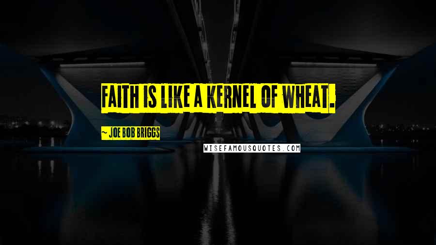 Joe Bob Briggs Quotes: Faith is like a kernel of wheat.