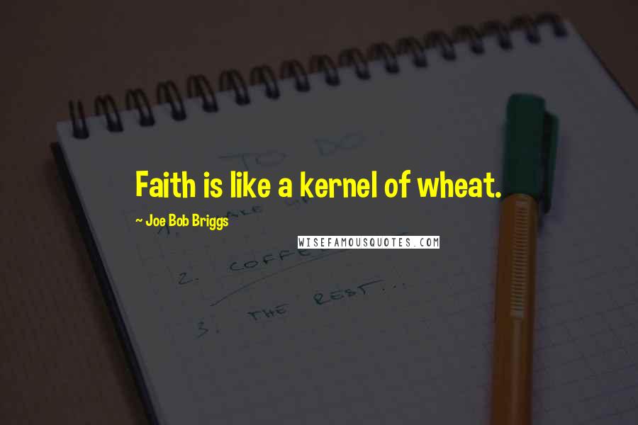 Joe Bob Briggs Quotes: Faith is like a kernel of wheat.