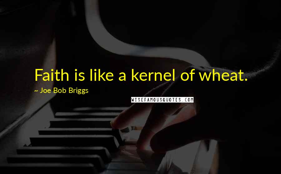 Joe Bob Briggs Quotes: Faith is like a kernel of wheat.