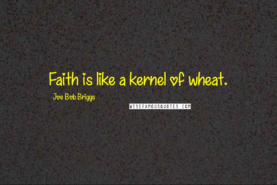 Joe Bob Briggs Quotes: Faith is like a kernel of wheat.