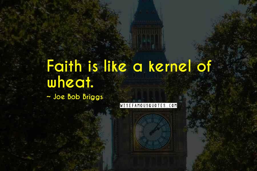 Joe Bob Briggs Quotes: Faith is like a kernel of wheat.