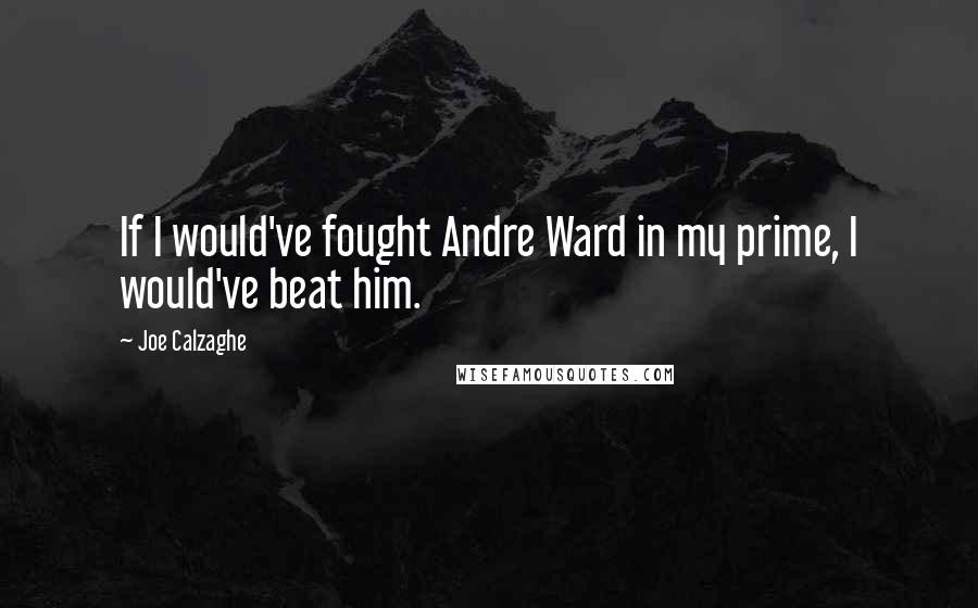 Joe Calzaghe Quotes: If I would've fought Andre Ward in my prime, I would've beat him.