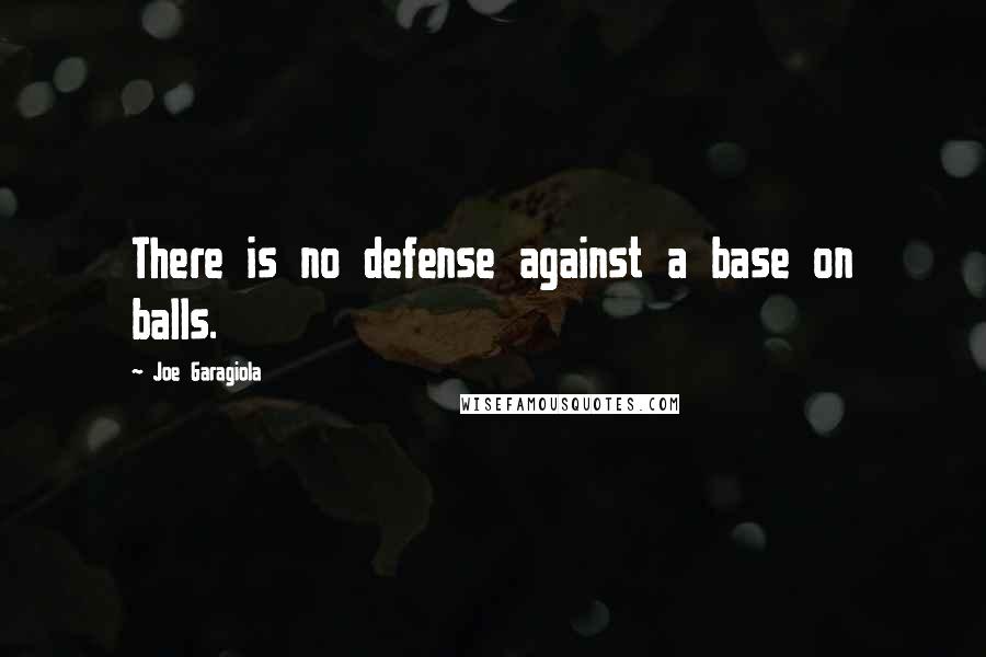 Joe Garagiola Quotes: There is no defense against a base on balls.