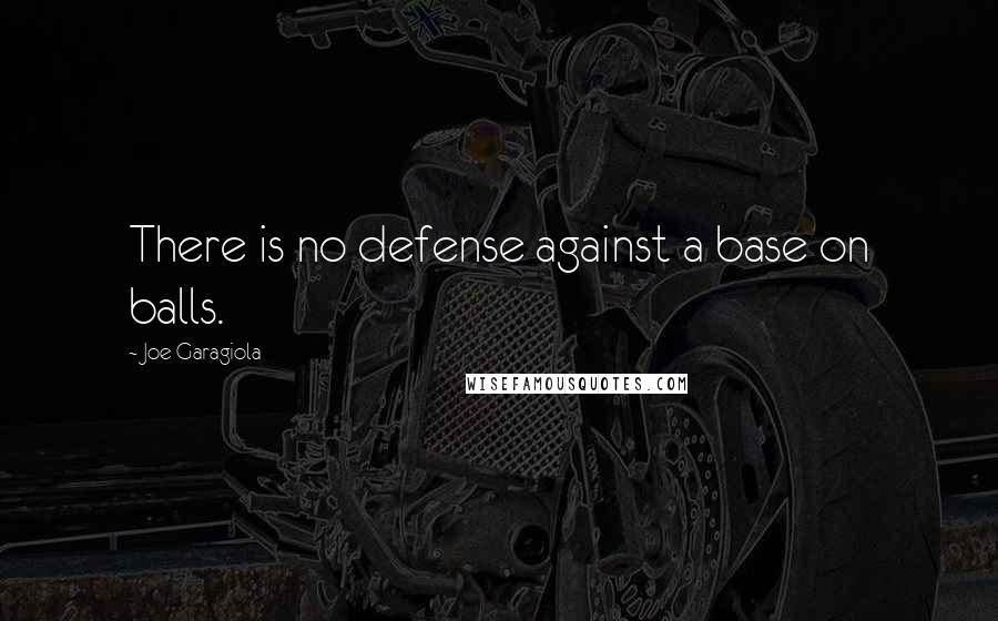 Joe Garagiola Quotes: There is no defense against a base on balls.