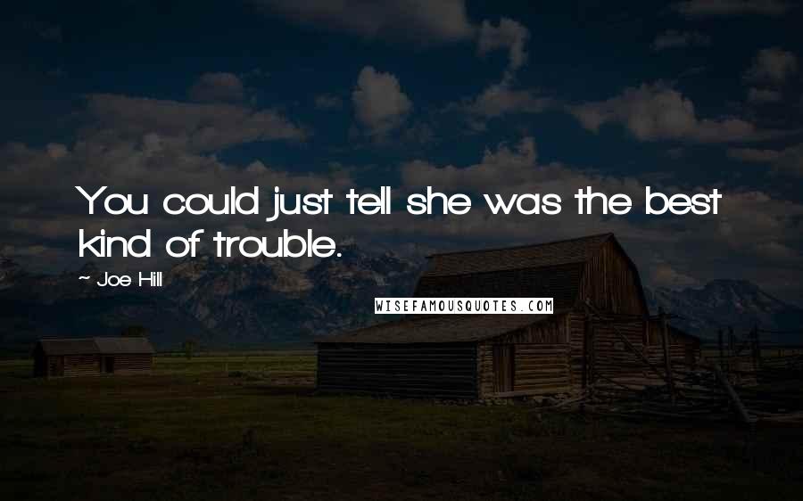 Joe Hill Quotes: You could just tell she was the best kind of trouble.