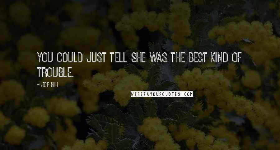 Joe Hill Quotes: You could just tell she was the best kind of trouble.