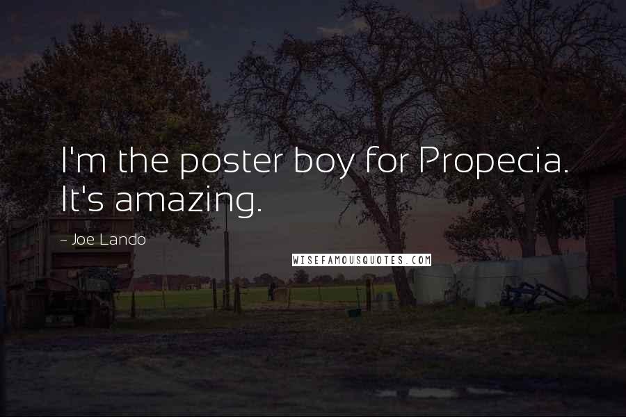 Joe Lando Quotes: I'm the poster boy for Propecia. It's amazing.
