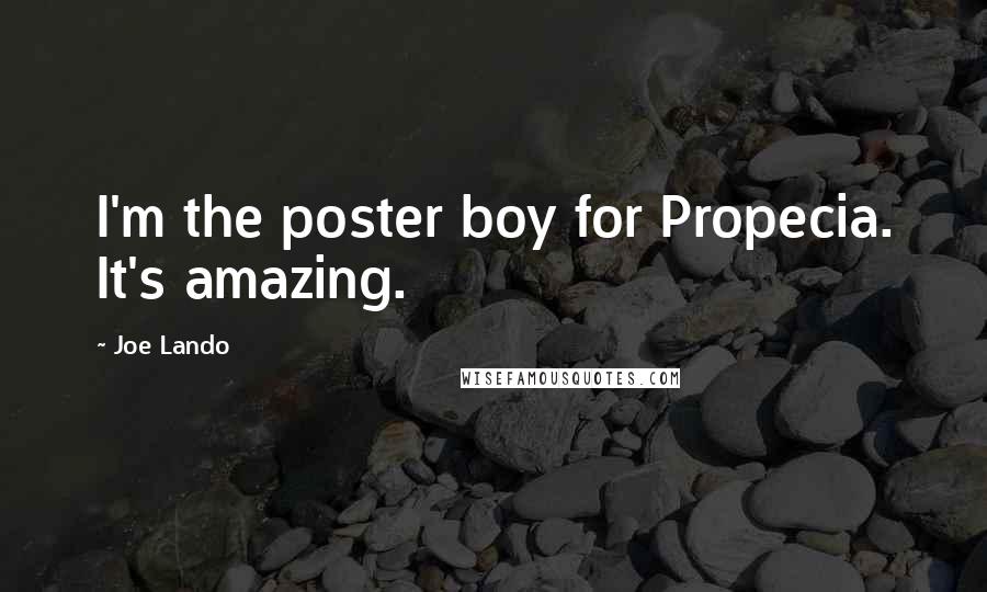 Joe Lando Quotes: I'm the poster boy for Propecia. It's amazing.