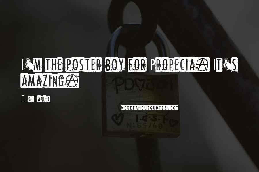 Joe Lando Quotes: I'm the poster boy for Propecia. It's amazing.