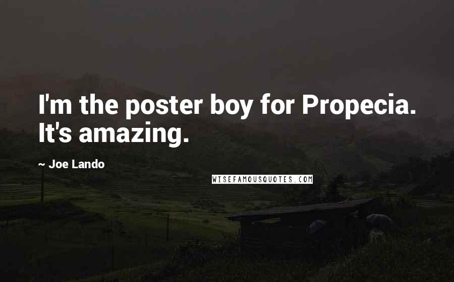 Joe Lando Quotes: I'm the poster boy for Propecia. It's amazing.