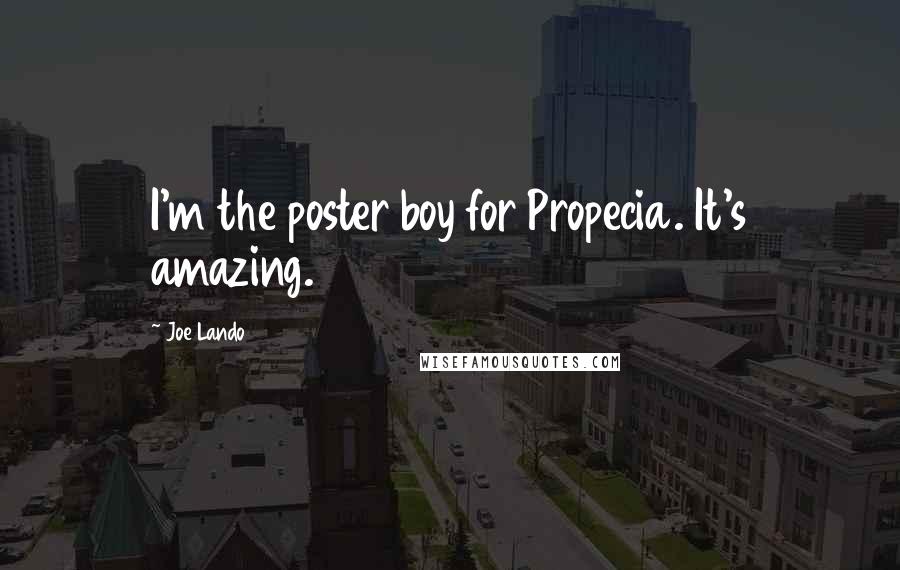 Joe Lando Quotes: I'm the poster boy for Propecia. It's amazing.