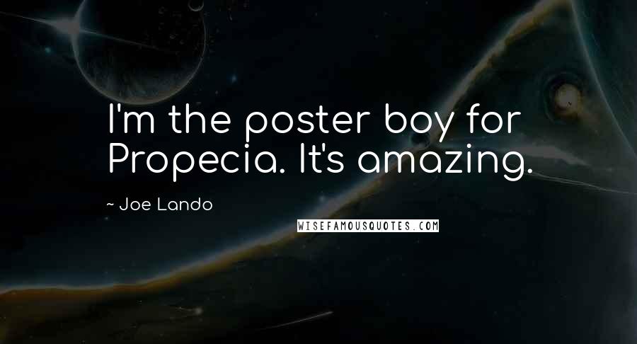 Joe Lando Quotes: I'm the poster boy for Propecia. It's amazing.