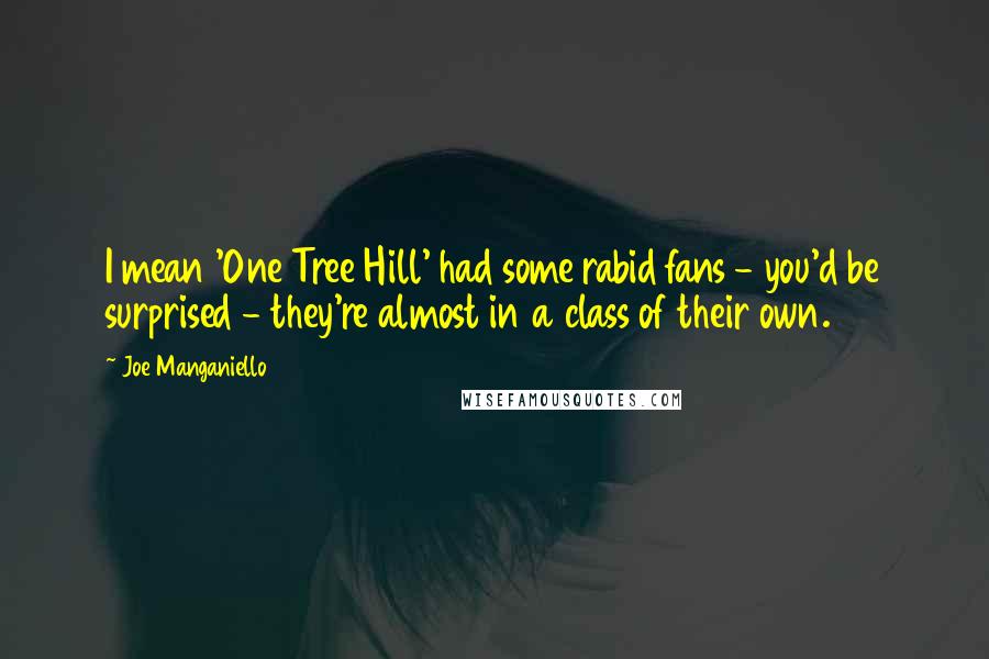 Joe Manganiello Quotes: I mean 'One Tree Hill' had some rabid fans - you'd be surprised - they're almost in a class of their own.