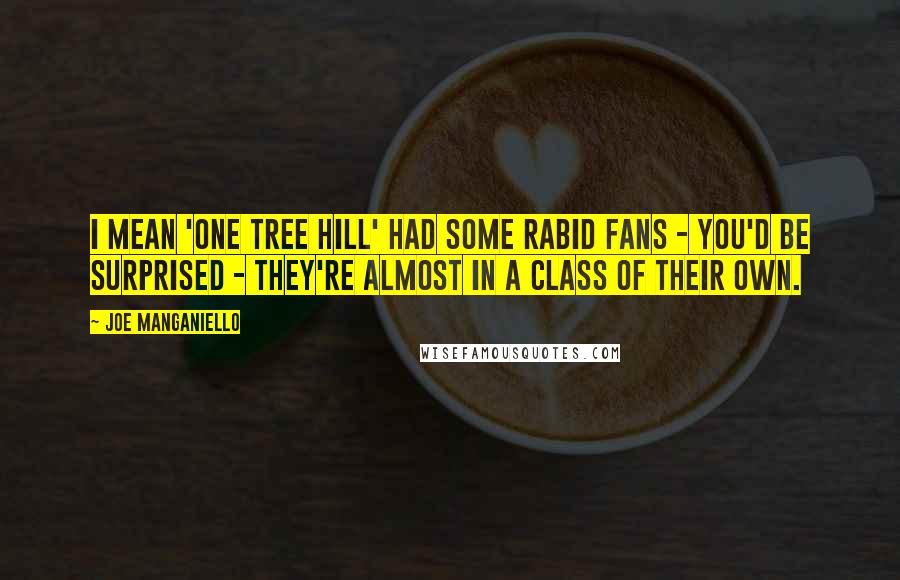 Joe Manganiello Quotes: I mean 'One Tree Hill' had some rabid fans - you'd be surprised - they're almost in a class of their own.