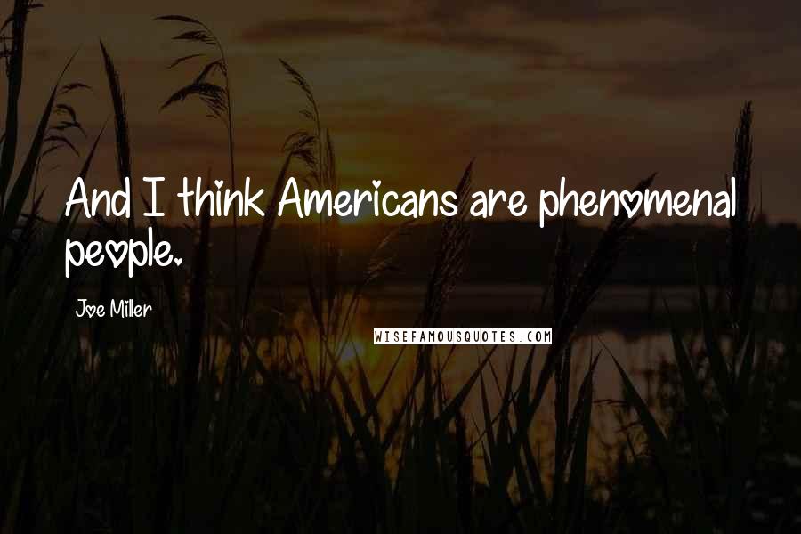 Joe Miller Quotes: And I think Americans are phenomenal people.