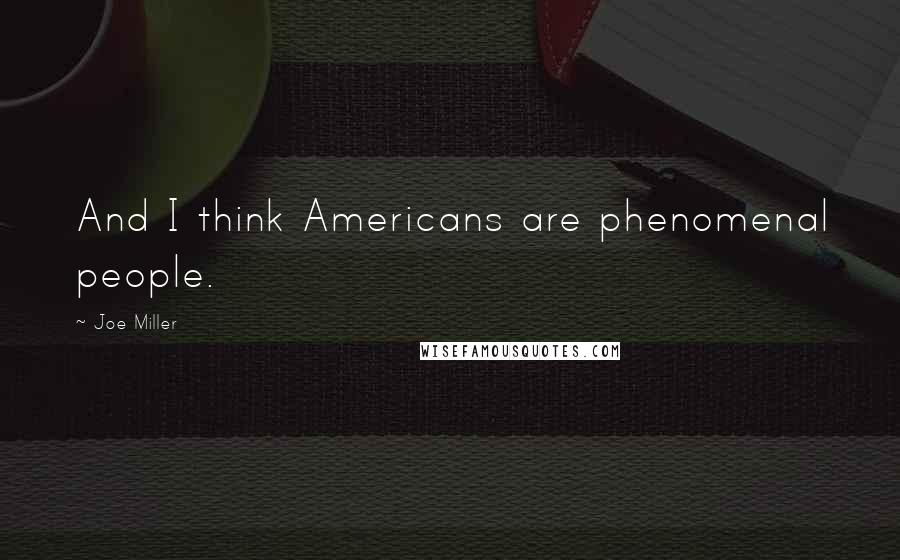 Joe Miller Quotes: And I think Americans are phenomenal people.