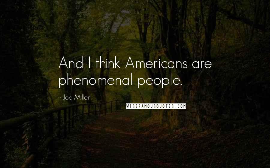 Joe Miller Quotes: And I think Americans are phenomenal people.