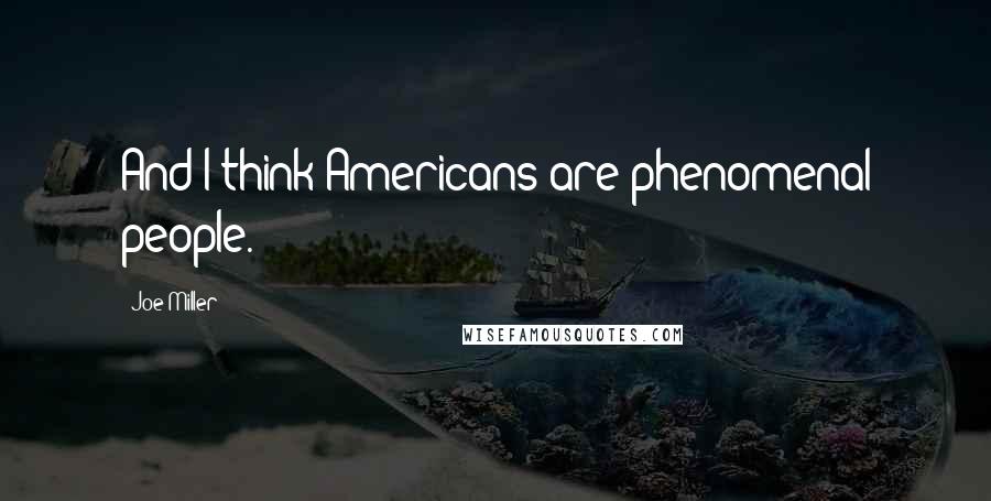 Joe Miller Quotes: And I think Americans are phenomenal people.