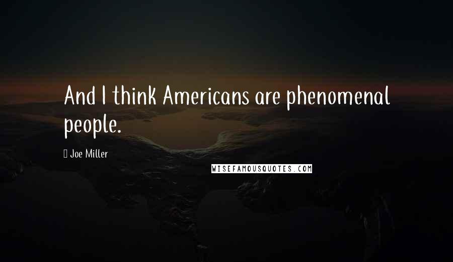 Joe Miller Quotes: And I think Americans are phenomenal people.