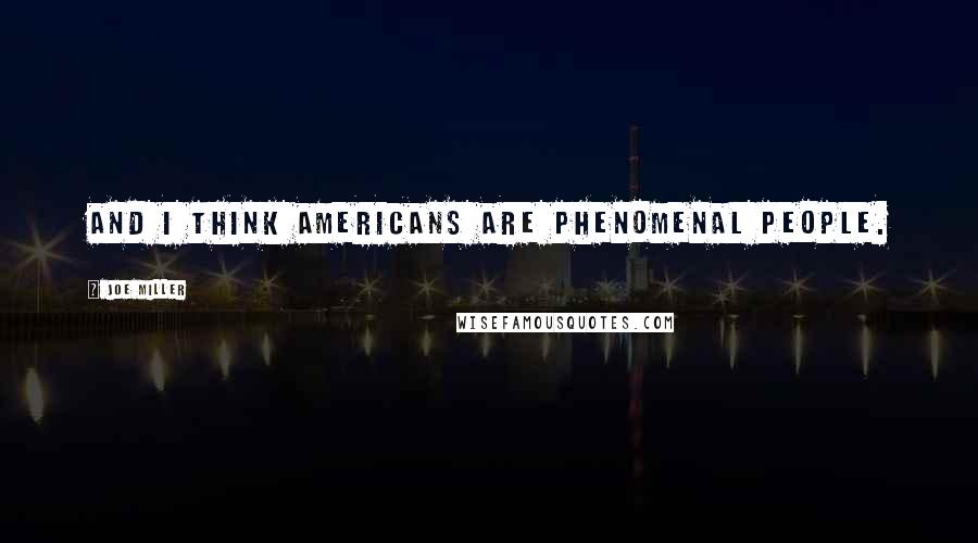 Joe Miller Quotes: And I think Americans are phenomenal people.